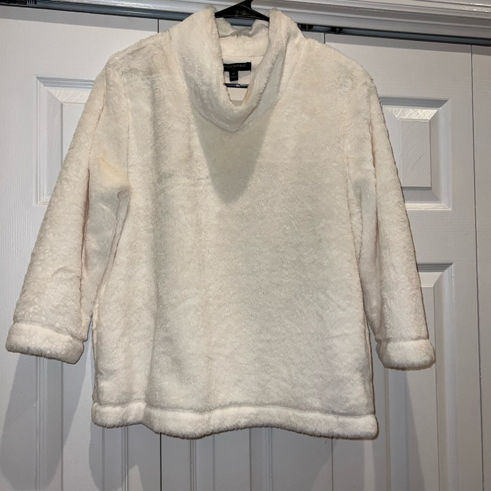 Banana Republic Fuzzy cowl neck three Quarter Sweater - Medium
